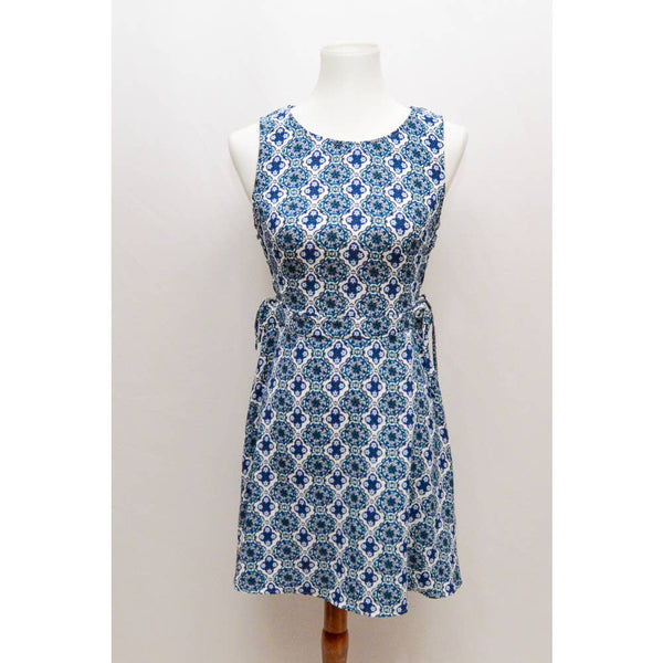 Divided womens dress blue white short S+