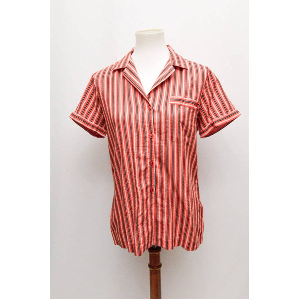 Vintage Koret womens blouse red M 70s