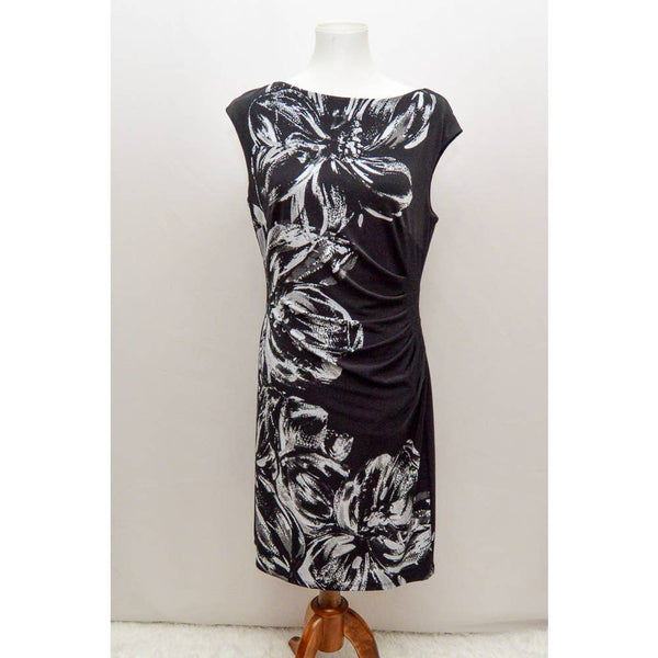 Lauren Ralph Lauren black white dress M