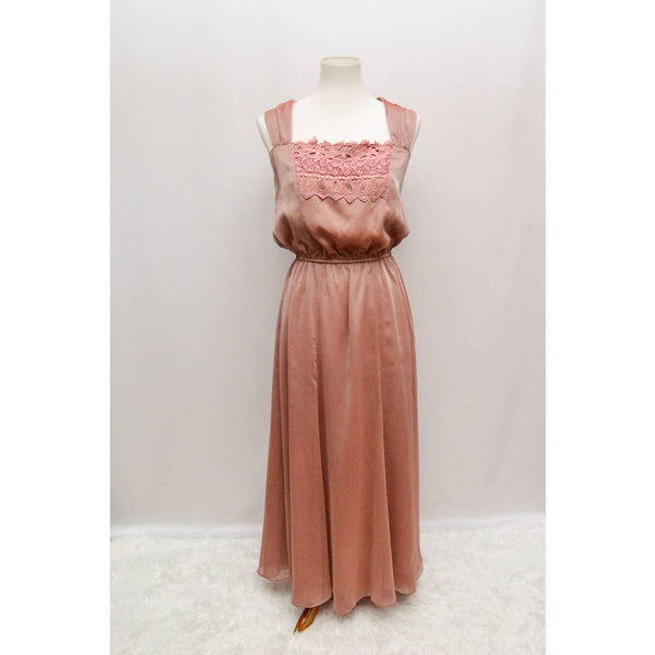 Vintage Spencer Alexis womens dress blush pink M 80s